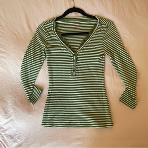 TVD Elena Gilbert Striped Henley Top